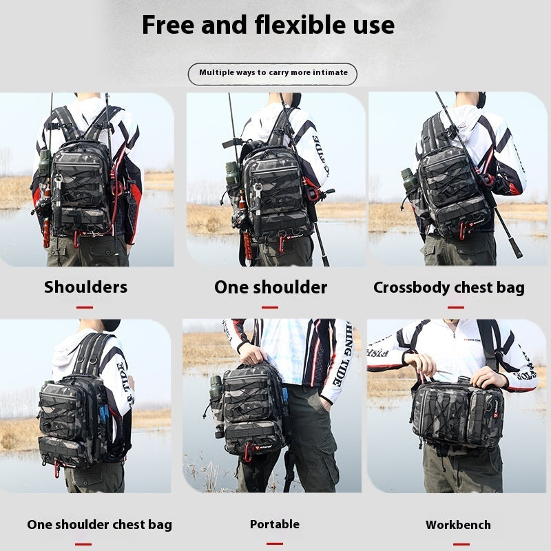 Waterproof Multifunctional Fishing Bag Outdoor Tackle Storage Gear Organizer