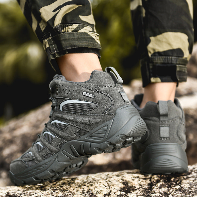 Men’s High-Top Hiking Martin Boots Outdoor Durable Waterproof Trekking Shoes