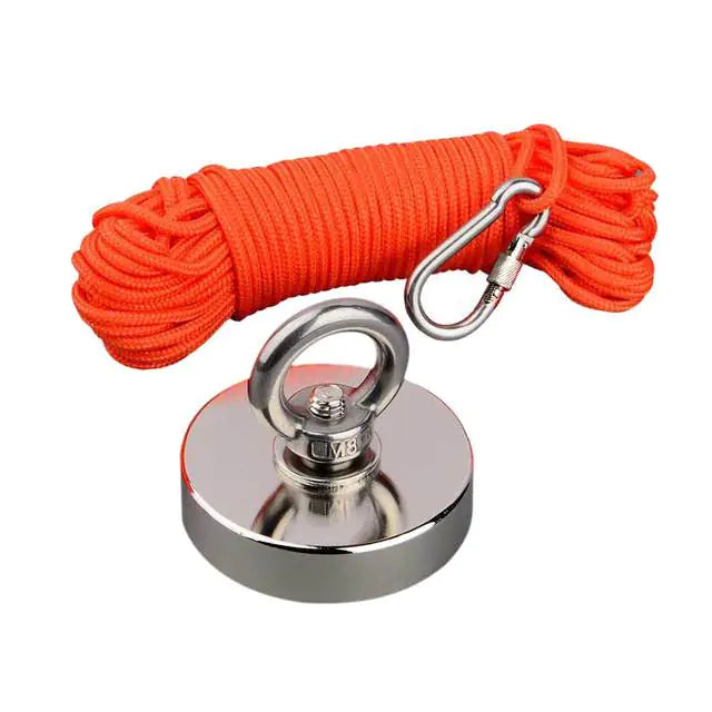 Heavy Duty Fishing Magnet Rope Strong Recovery Retrieval Outdoor Tool