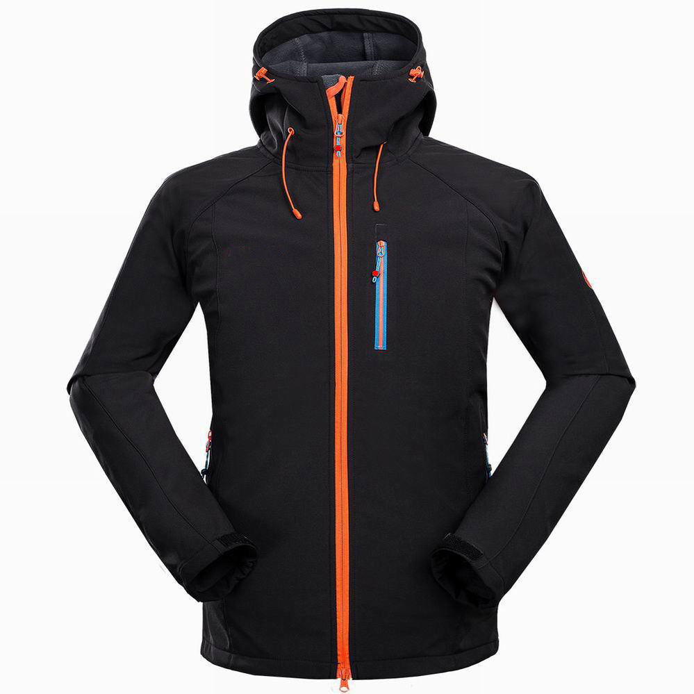 Men Soft Shell Jacket Windproof Outdoor Mountaineering Camping Sports Coat