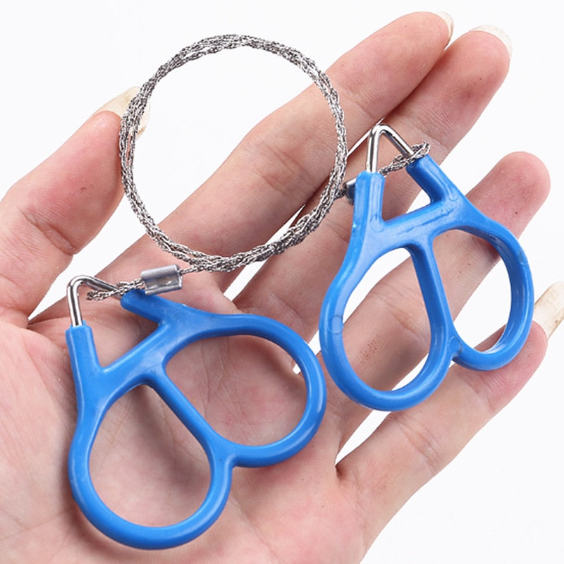 Hand Chain Saw Portable Steel Wire Survival Camping Emergency Cutting Tool