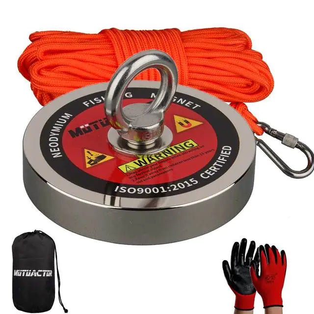 Heavy Duty Fishing Magnet Rope Strong Recovery Retrieval Outdoor Tool