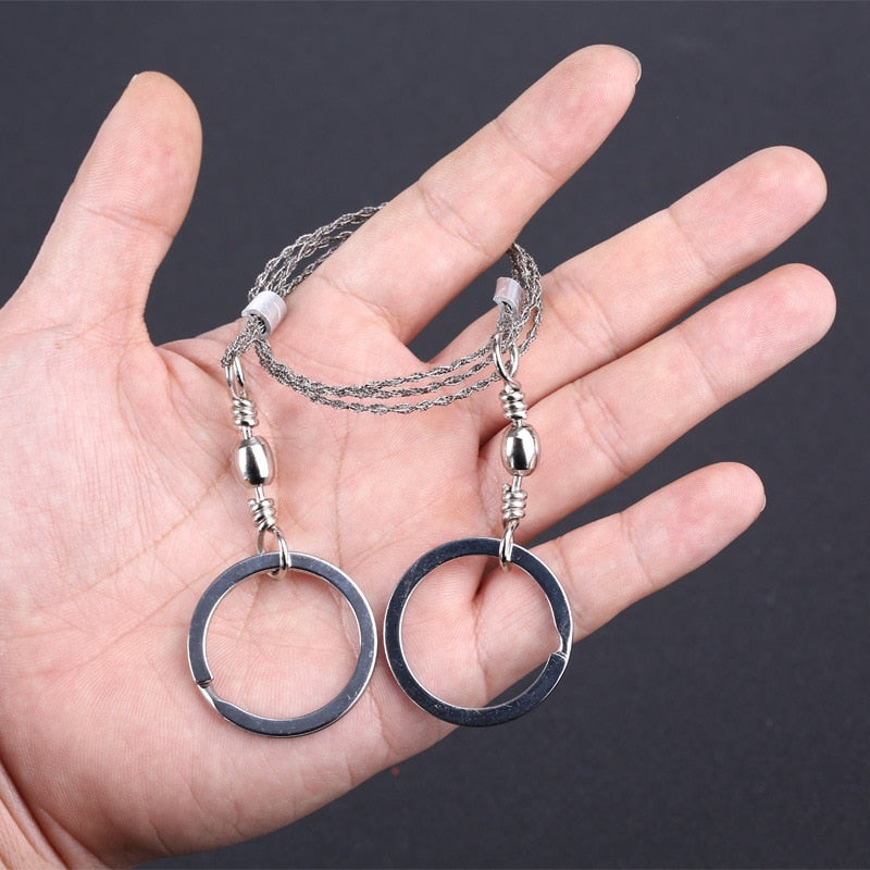 Hand Chain Saw Portable Steel Wire Survival Camping Emergency Cutting Tool