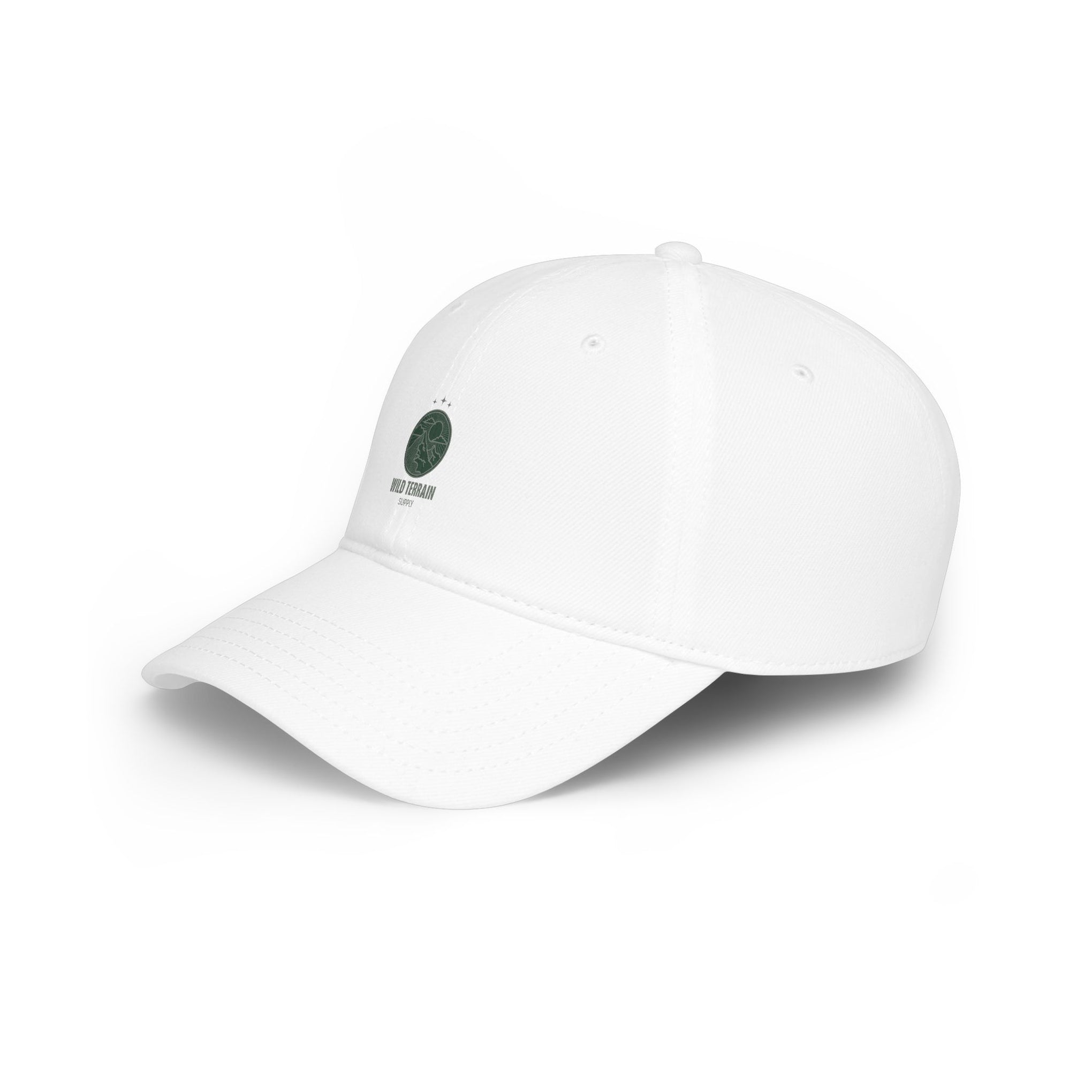 Low Profile Baseball Cap — Minimalist Green Lunar Compass Design (Little Terrarium)
