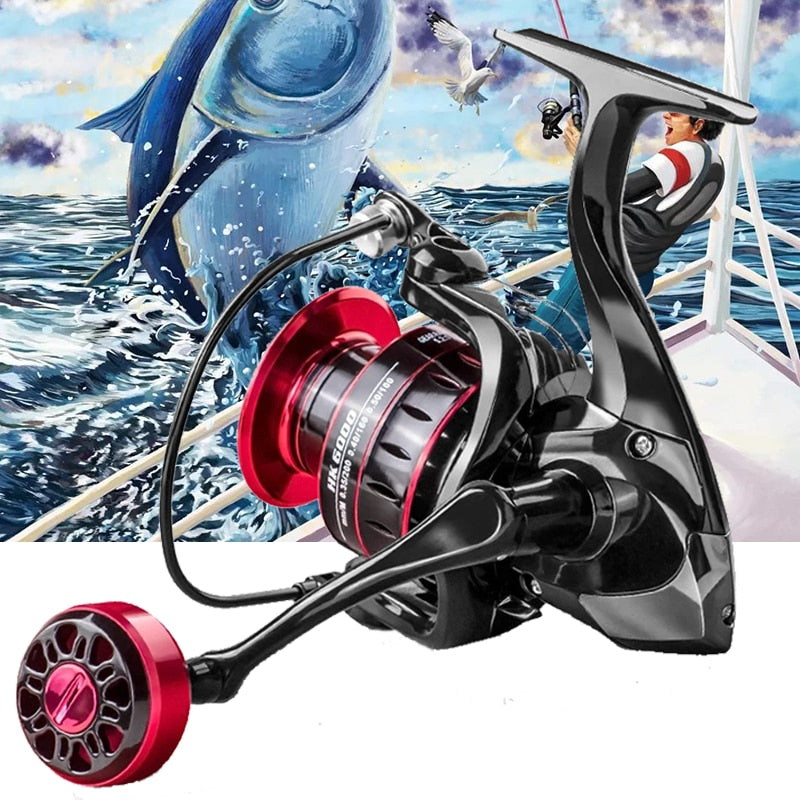 Spinning Fishing Reel 1000-7000 Metal Spool 8kg Drag Saltwater Carp