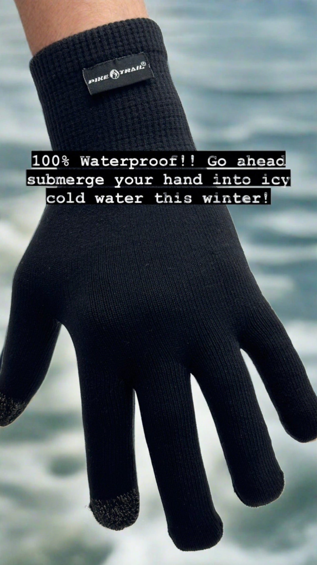 Pike Trail Waterproof Seamless Gloves Outdoor Hiking Cycling Winter Gear