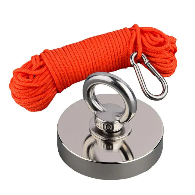 Heavy Duty Fishing Magnet Rope Strong Recovery Retrieval Outdoor Tool