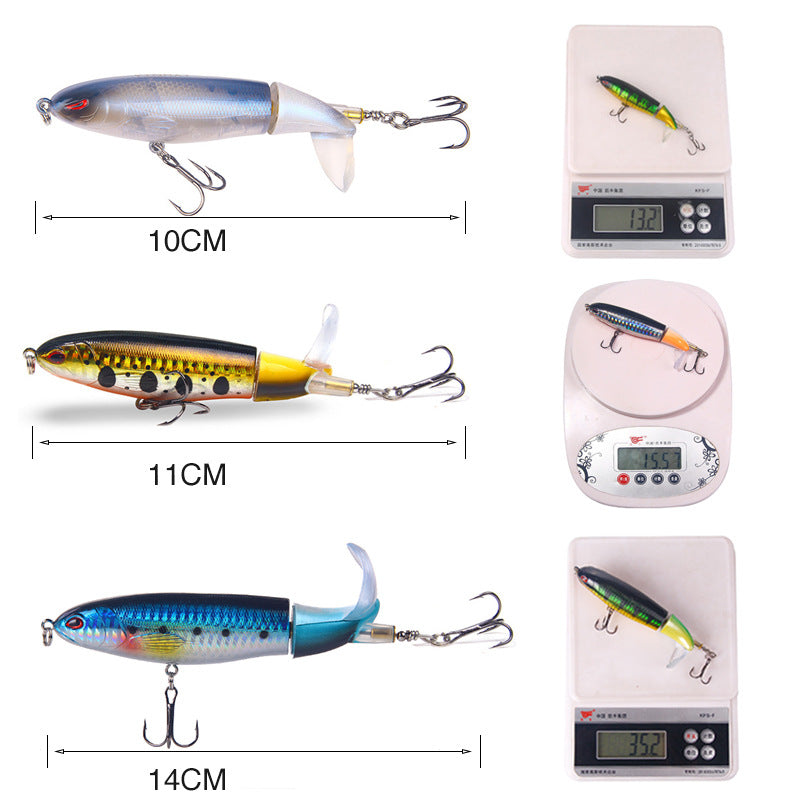 Luya Propeller Bait 15g 11cm Floating Pencil Fishing Lure Gear