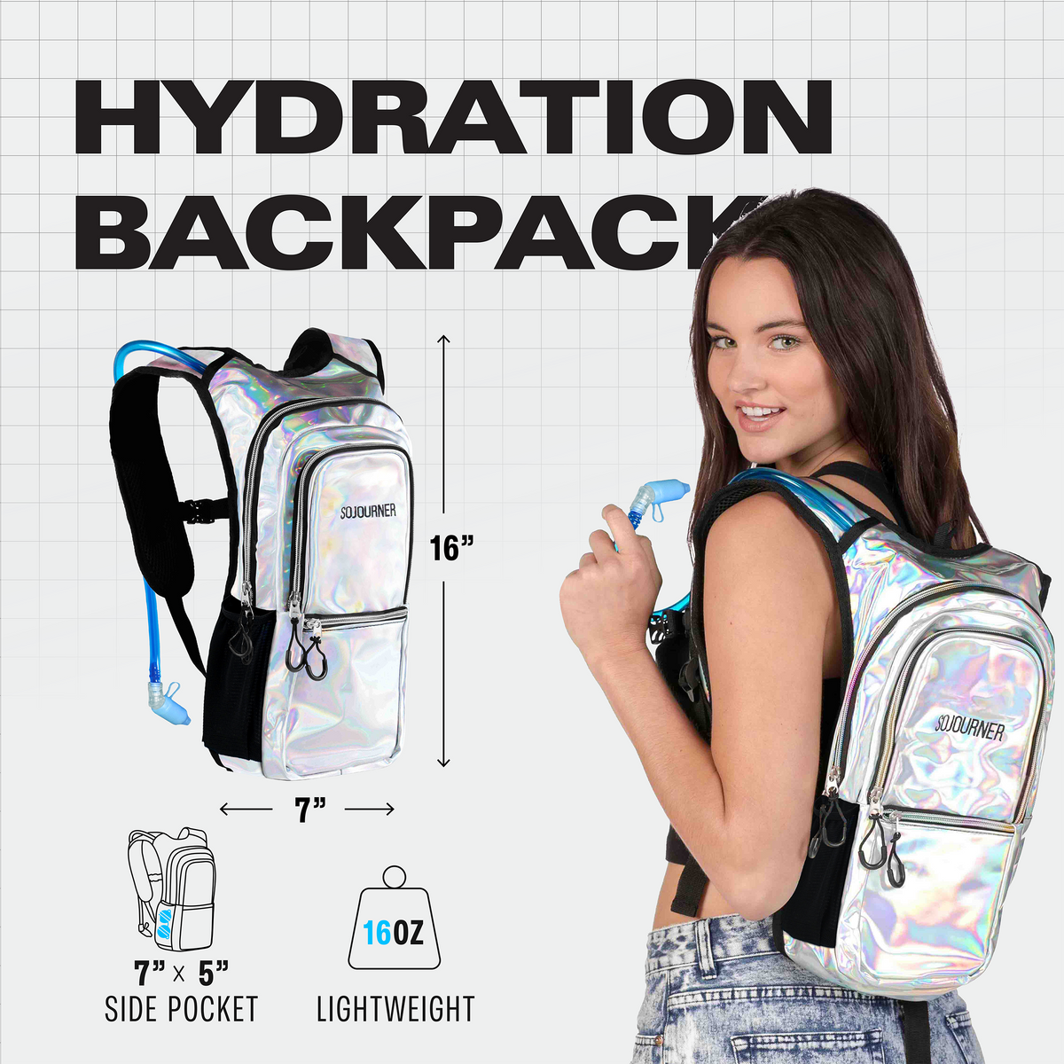 Hydration Pack Backpack Medium Lightweight Water Bladder Hiking Running