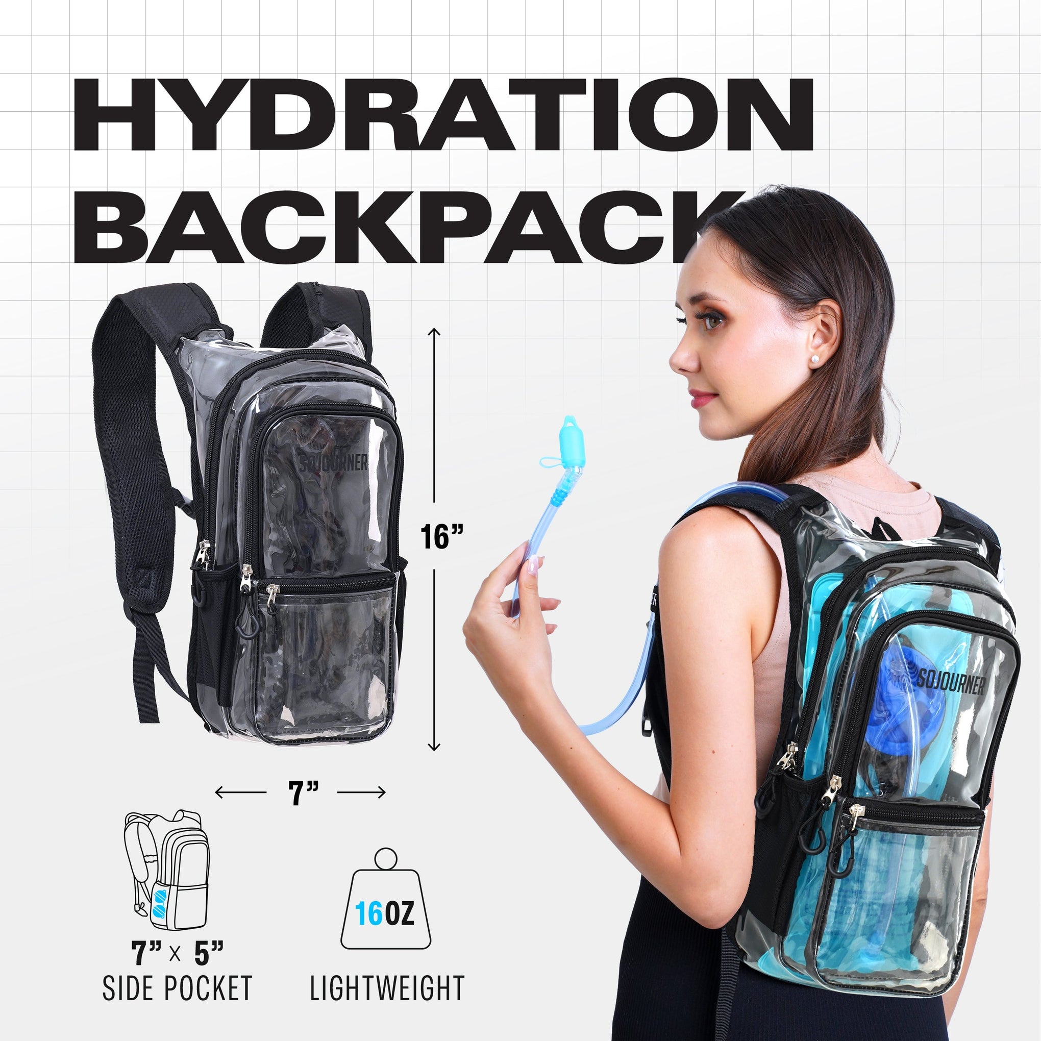 Hydration Pack Backpack Medium Lightweight Water Bladder Hiking Running