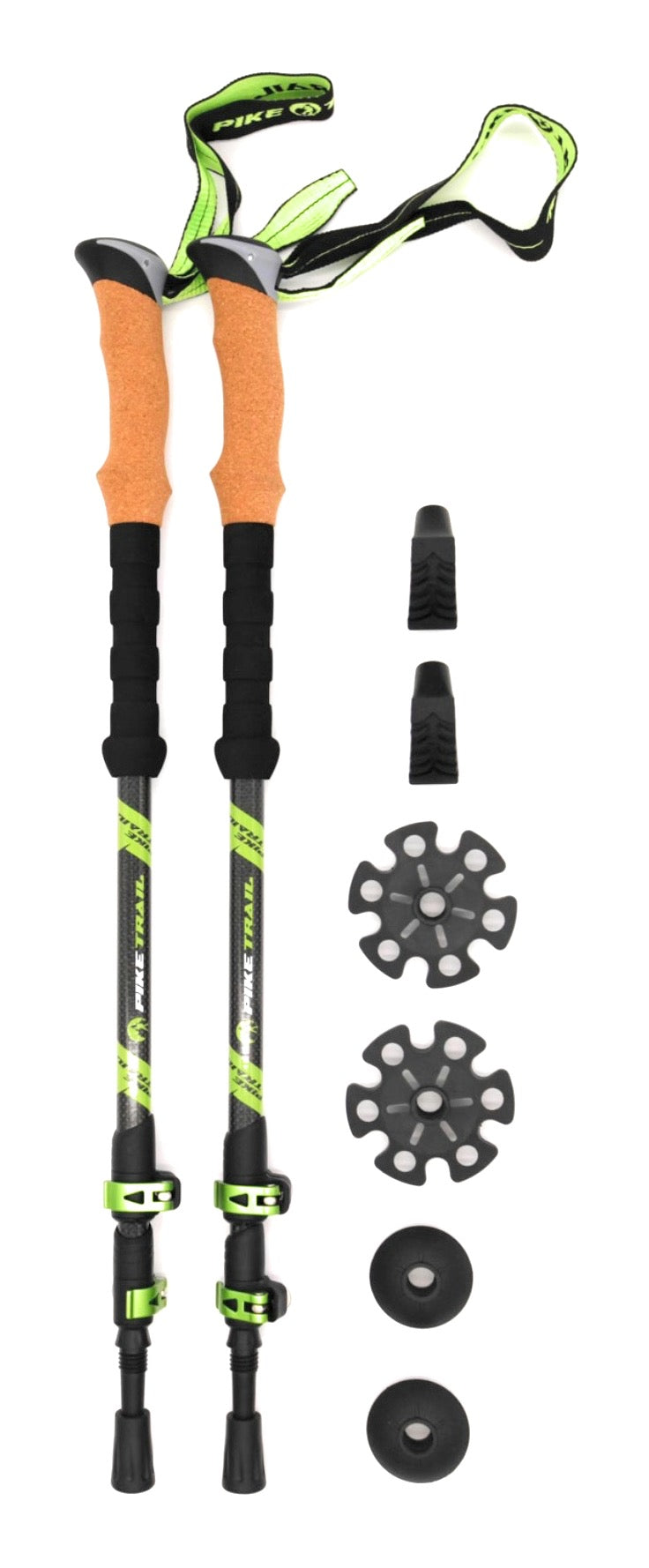 Pike Trail Carbon Fiber Trekking Poles Adjustable Lightweight Hiking Sticks