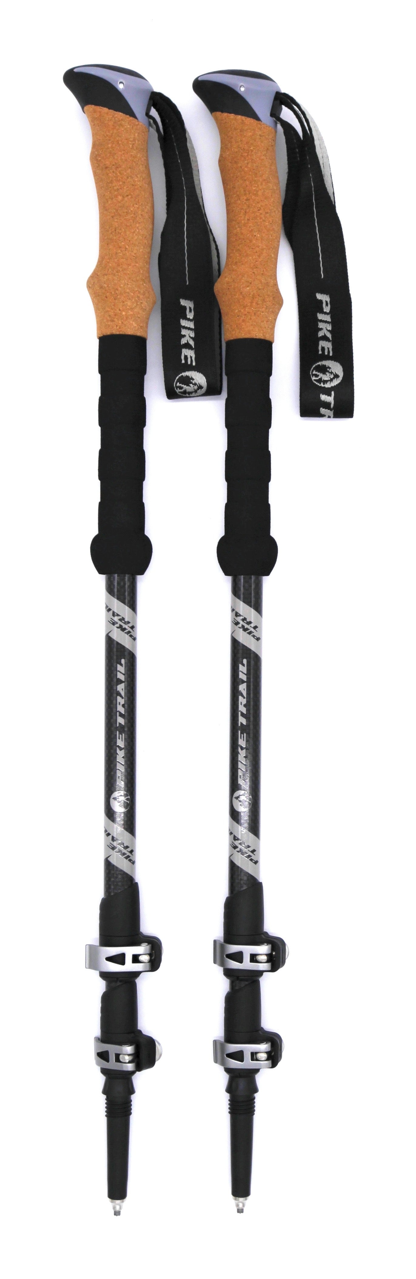 Pike Trail Carbon Fiber Trekking Poles Adjustable Lightweight Hiking Sticks