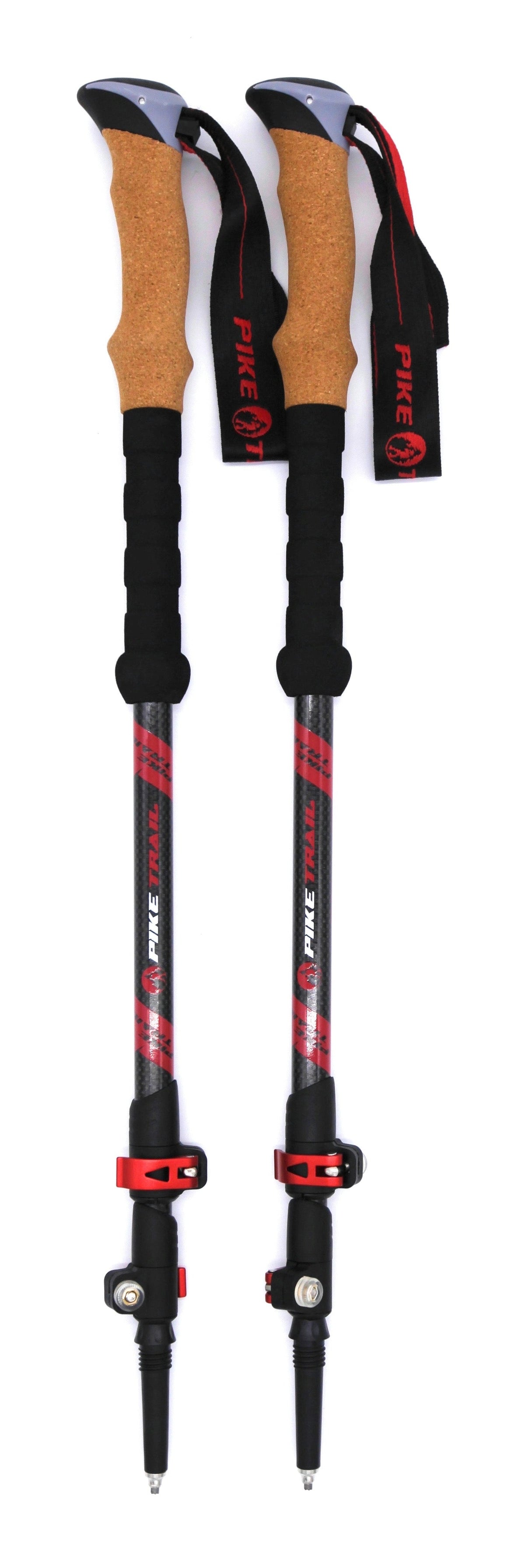 Pike Trail Carbon Fiber Trekking Poles Adjustable Lightweight Hiking Sticks