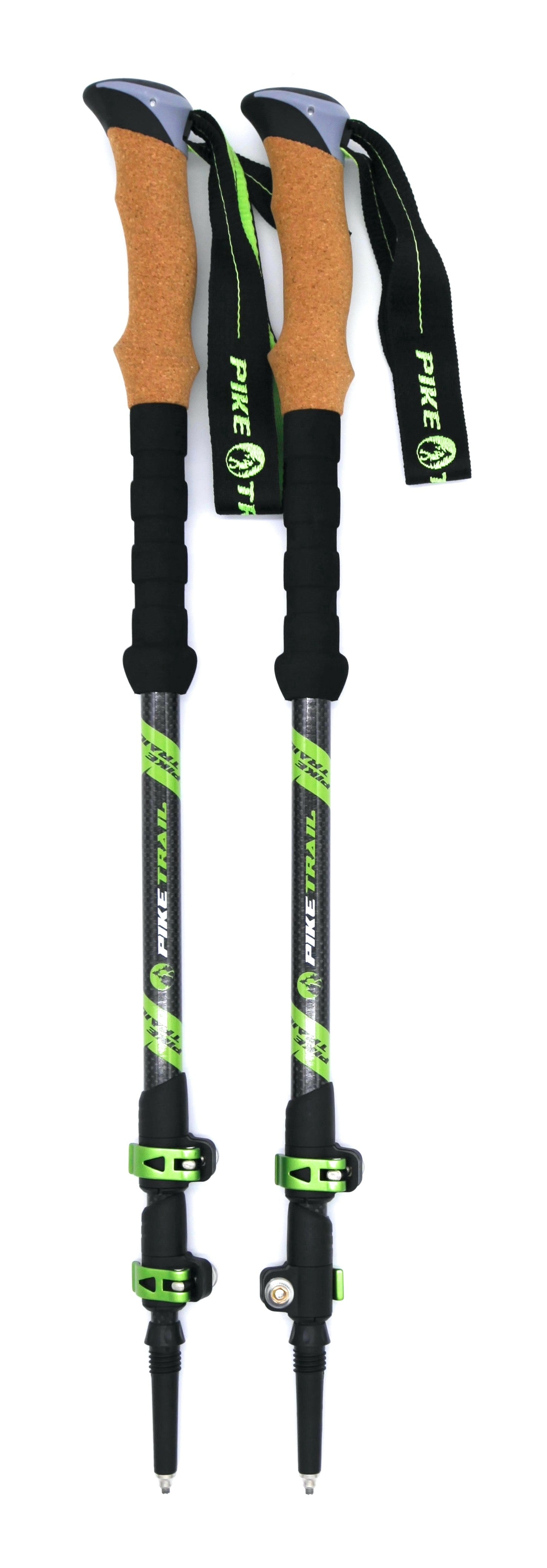Pike Trail Carbon Fiber Trekking Poles Adjustable Lightweight Hiking Sticks