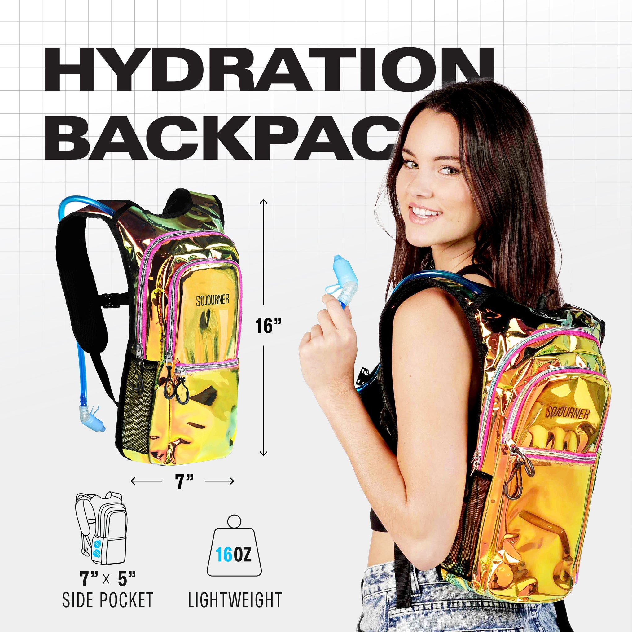 Hydration Pack Backpack Medium Lightweight Water Bladder Hiking Running