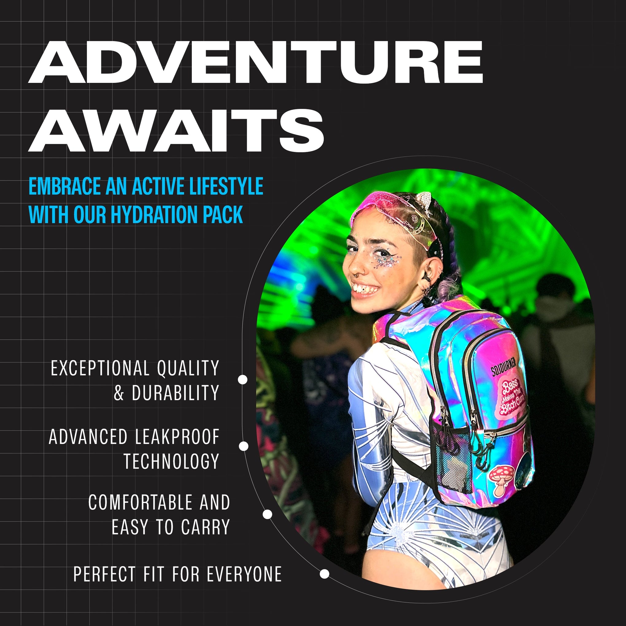 Hydration Pack Backpack Medium Lightweight Water Bladder Hiking Running