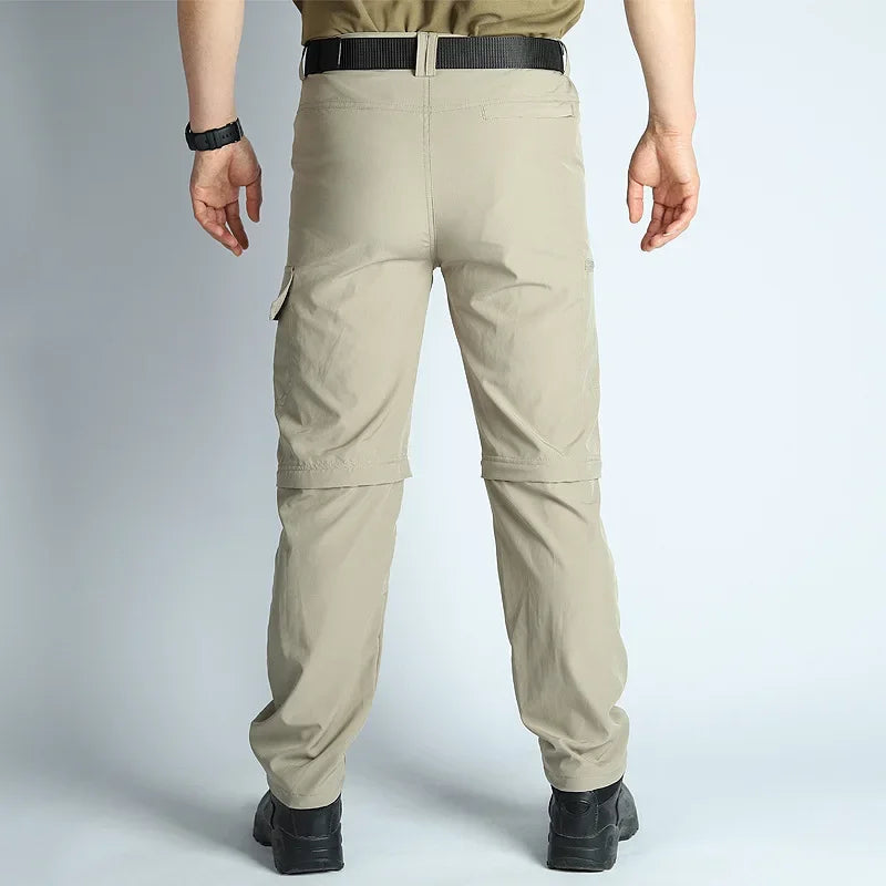 Men’s Convertible Hiking Pants Waterproof Quick Dry Outdoor Travel Pants
