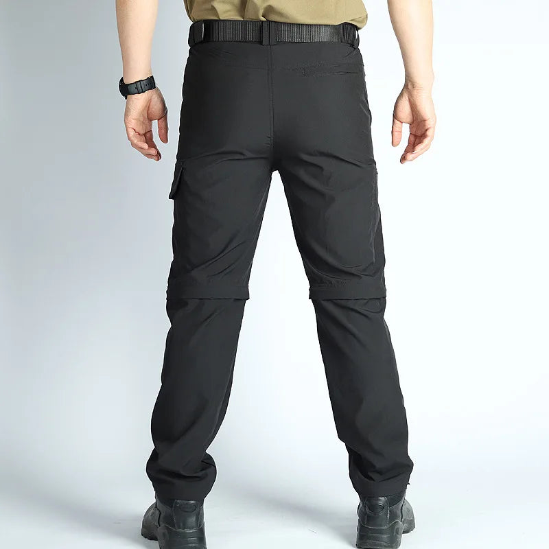 Men’s Convertible Hiking Pants Waterproof Quick Dry Outdoor Travel Pants