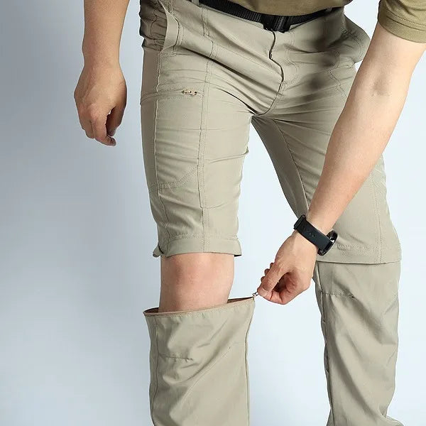 Men’s Convertible Hiking Pants Waterproof Quick Dry Outdoor Travel Pants