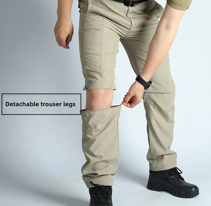 Men’s Convertible Hiking Pants Waterproof Quick Dry Outdoor Travel Pants