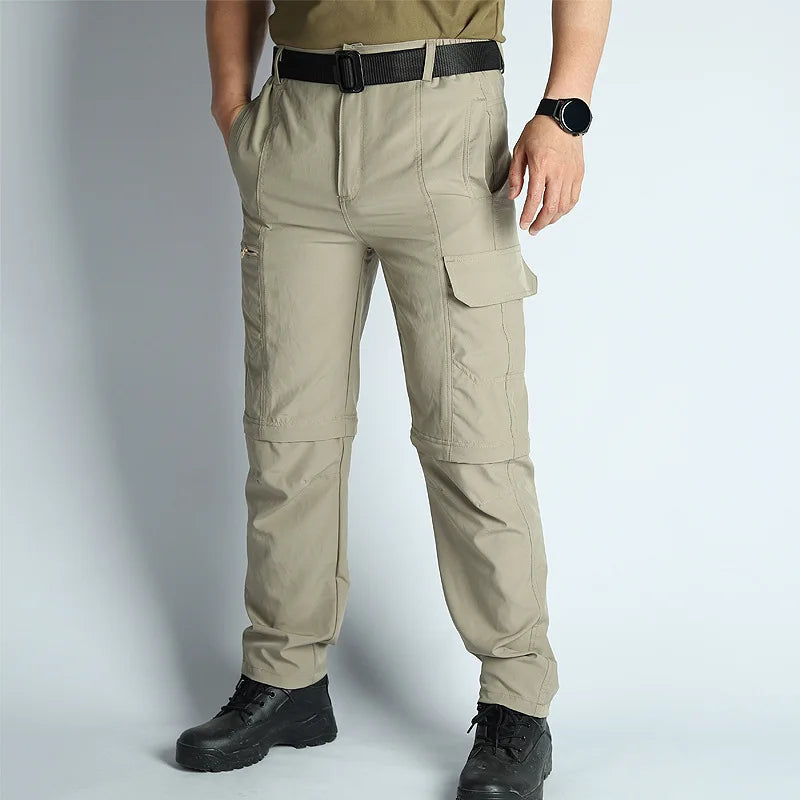 Men’s Convertible Hiking Pants Waterproof Quick Dry Outdoor Travel Pants