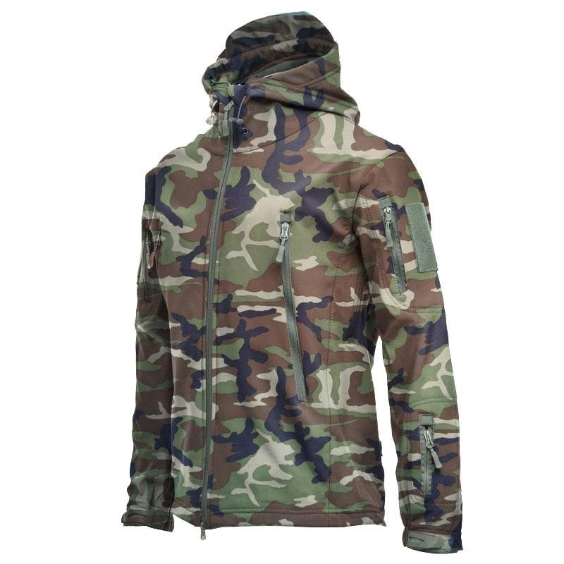 Big Size Camouflage Tactical Jacket Waterproof Warm Hooded Windbreaker Men Coat