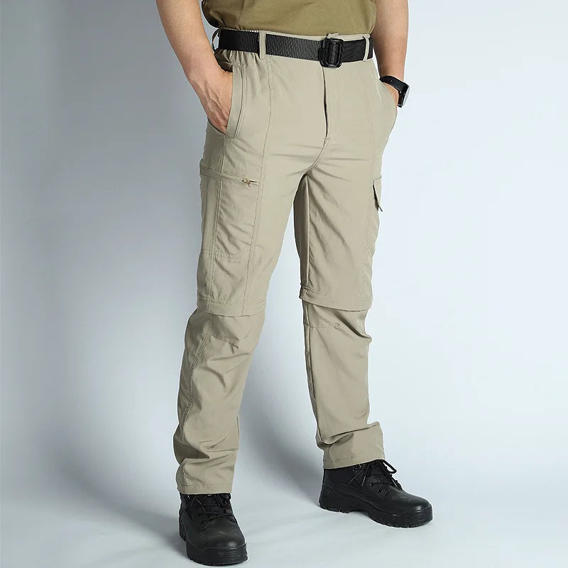 Men’s Convertible Hiking Pants Waterproof Quick Dry Outdoor Travel Pants