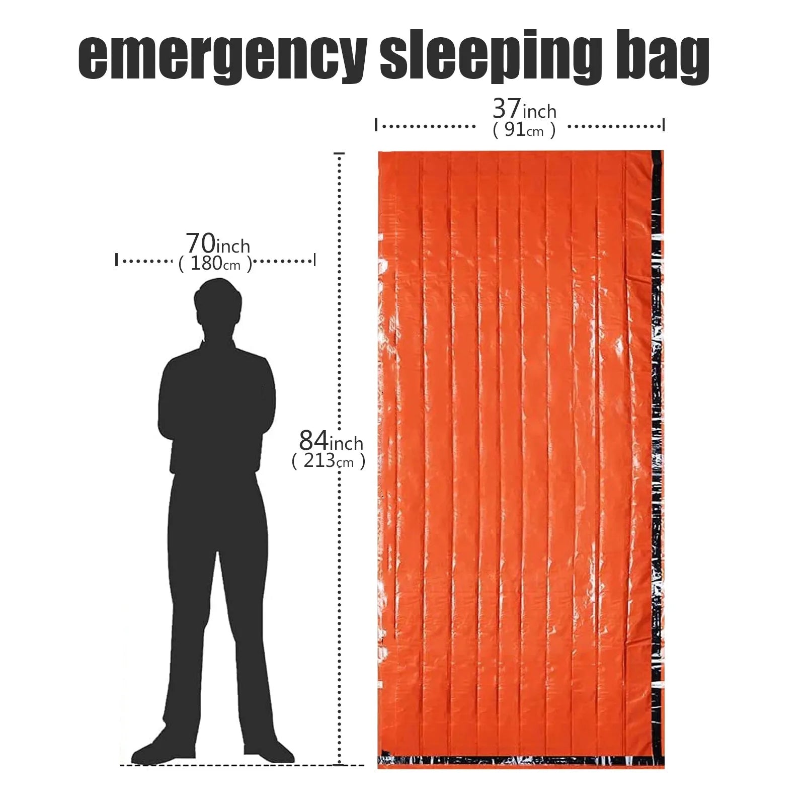 Portable Waterproof Emergency Sleeping Bag Mylar Thermal Survival Camping Gear