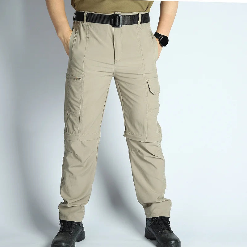 Men’s Convertible Hiking Pants Waterproof Quick Dry Outdoor Travel Pants