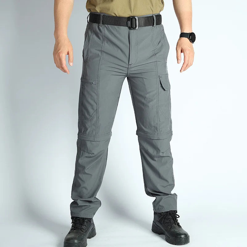 Men’s Convertible Hiking Pants Waterproof Quick Dry Outdoor Travel Pants