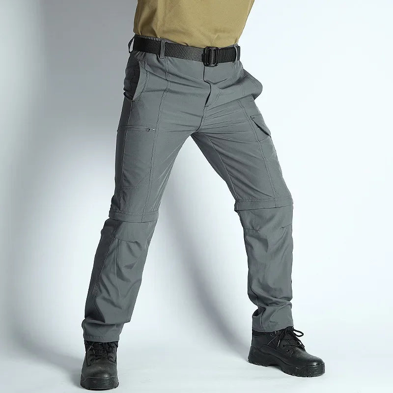 Men’s Convertible Hiking Pants Waterproof Quick Dry Outdoor Travel Pants