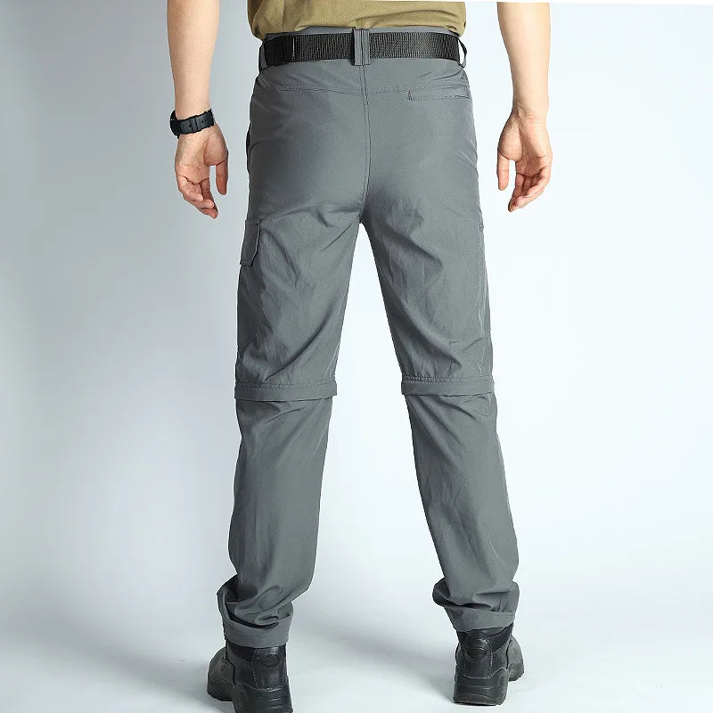 Men’s Convertible Hiking Pants Waterproof Quick Dry Outdoor Travel Pants