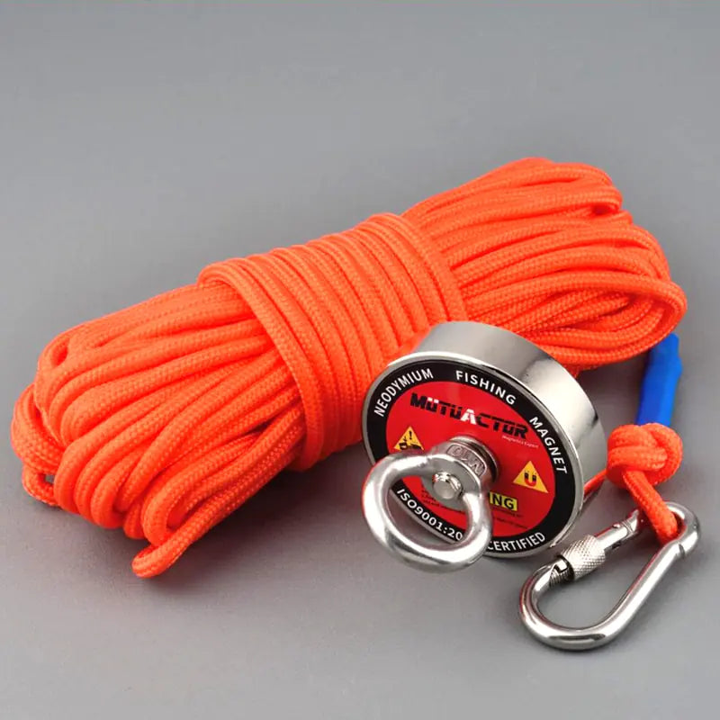 Heavy Duty Fishing Magnet Rope Strong Recovery Retrieval Outdoor Tool