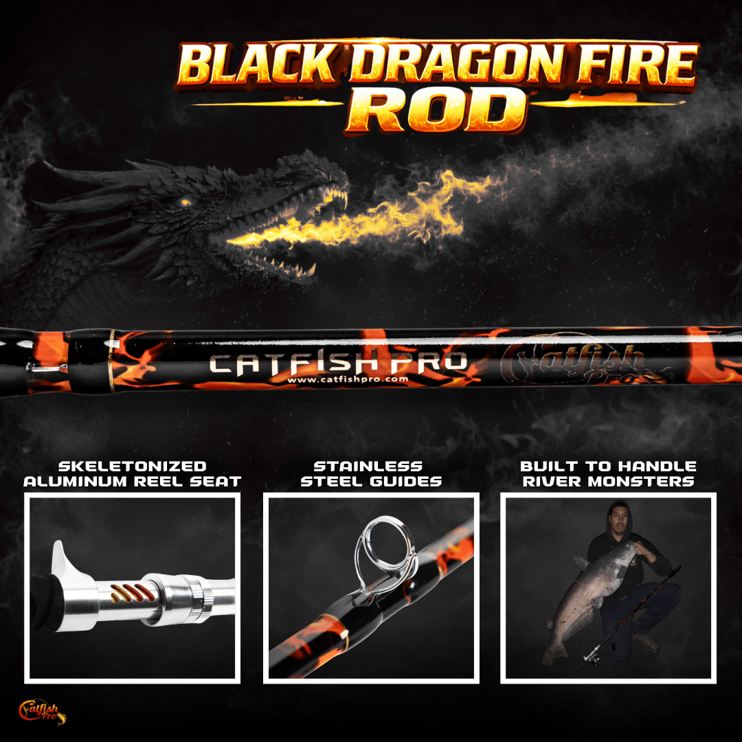 Black Dragon Fire Casting Rod Heavy Duty Fishing Lure Rod