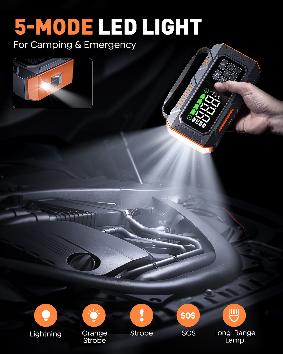 【New Arrivals】Buture Beta09 Car Jump Starter 8000A with 160 PSI Air Compressor丨16-in-1 Roadside Kit