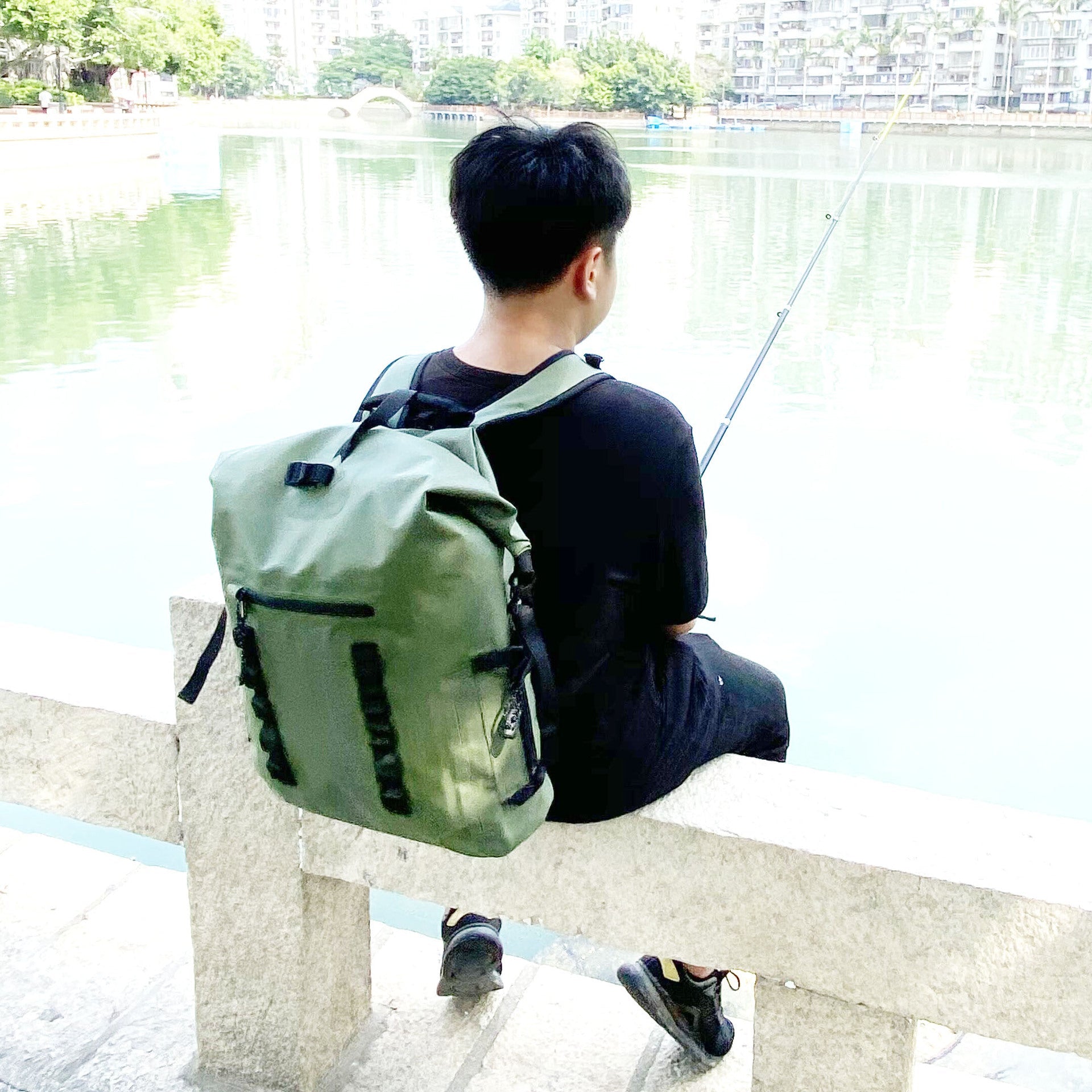 Waterproof Rucksack Shoulder Computer Fishing Gear Large Capacity Sea Fishing Bag