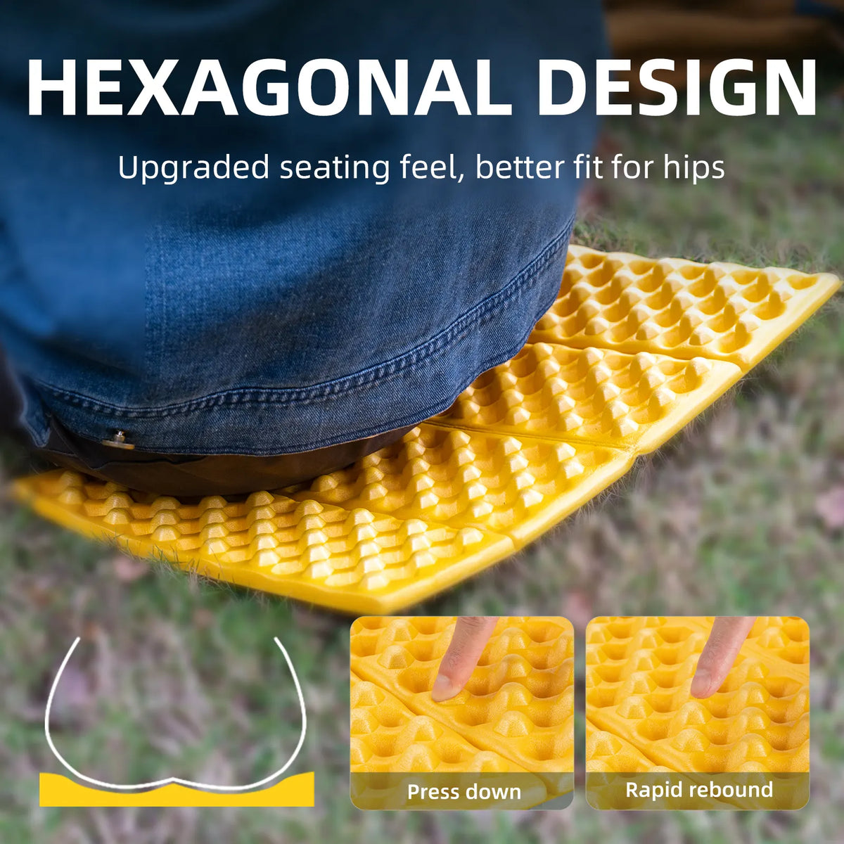 Folding Seat Pad Foam Mat Lightweight Portable Camping Hiking Cushion