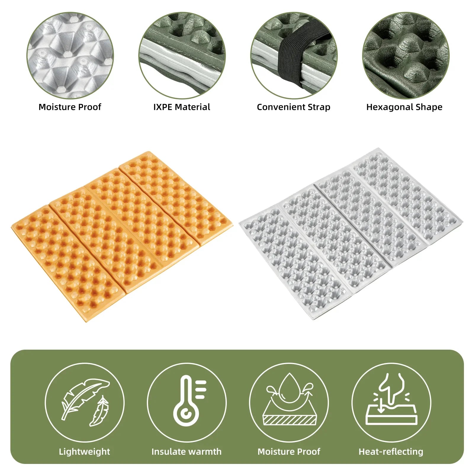 Folding Seat Pad Foam Mat Lightweight Portable Camping Hiking Cushion