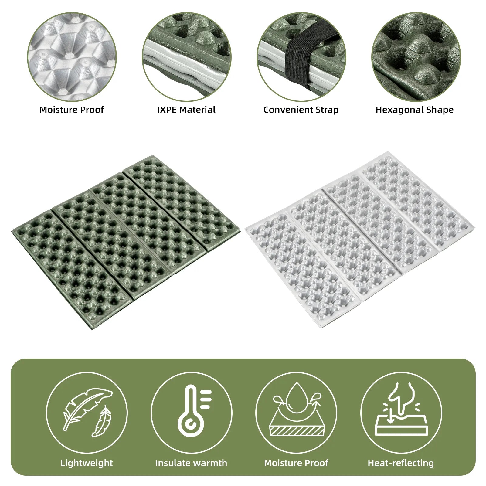 Folding Seat Pad Foam Mat Lightweight Portable Camping Hiking Cushion
