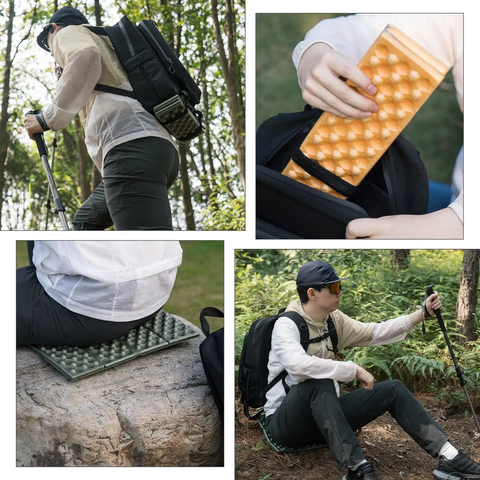 Folding Seat Pad Foam Mat Lightweight Portable Camping Hiking Cushion