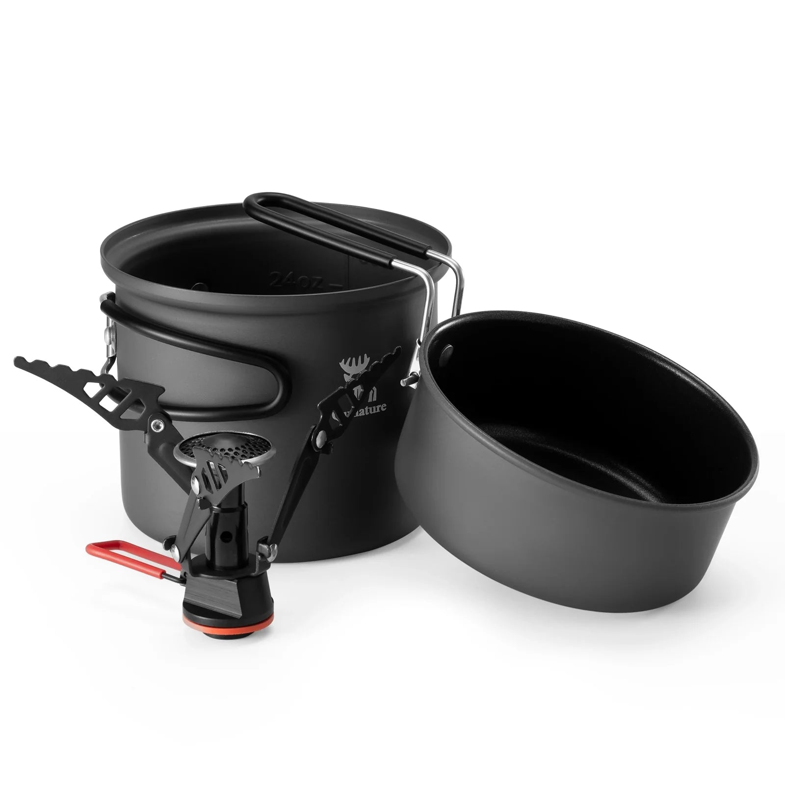 Ultra-Light Aluminum Camping Cookware Set Nestable Outdoor Travel Cooking Gear