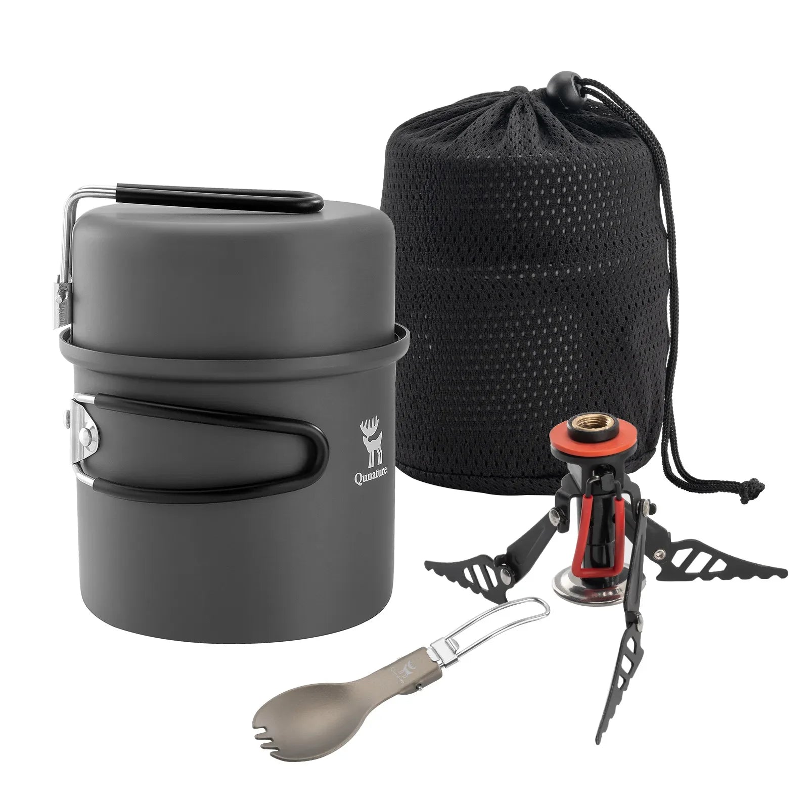 Ultra-Light Aluminum Camping Cookware Set Nestable Outdoor Travel Cooking Gear