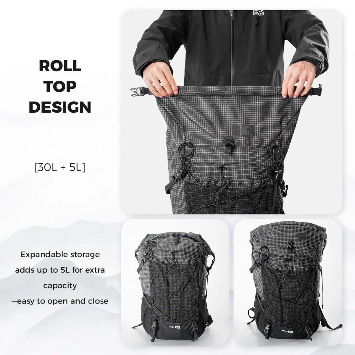 30-35L Hiking Backpack Lightweight Waterproof Outdoor Daypack Travel Gear