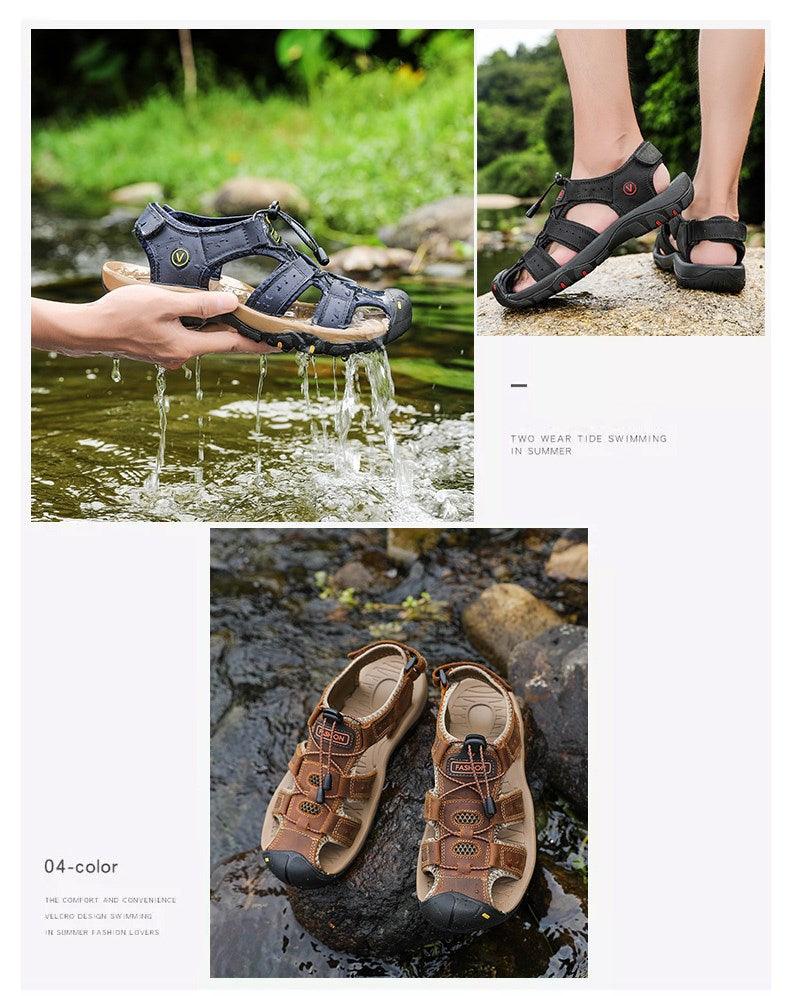 Men’s Breathable Closed Toe Sandals Beach Hiking Aqua Water Shoes
