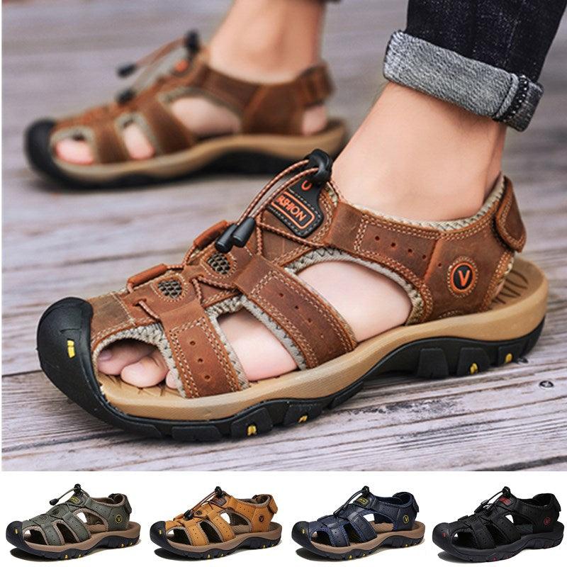 Men’s Breathable Closed Toe Sandals Beach Hiking Aqua Water Shoes