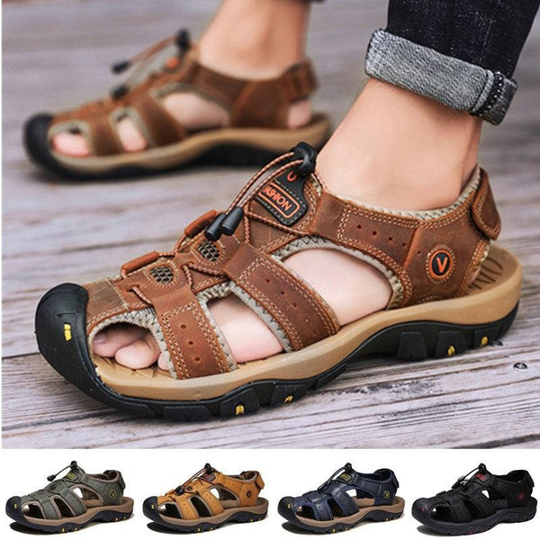 Men’s Breathable Closed Toe Sandals Beach Hiking Aqua Water Shoes