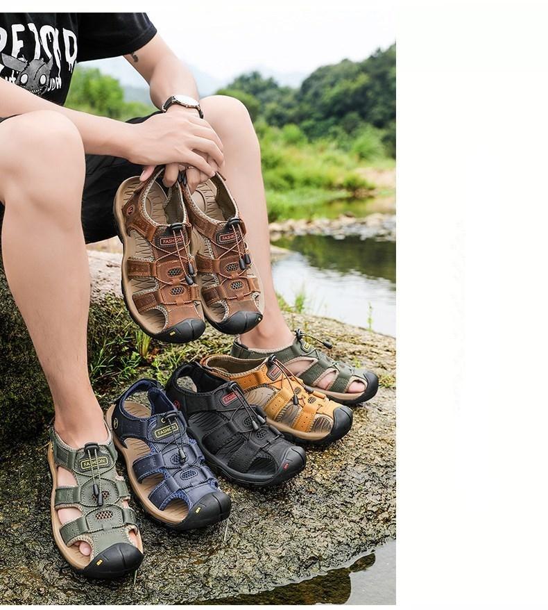 Men’s Breathable Closed Toe Sandals Beach Hiking Aqua Water Shoes
