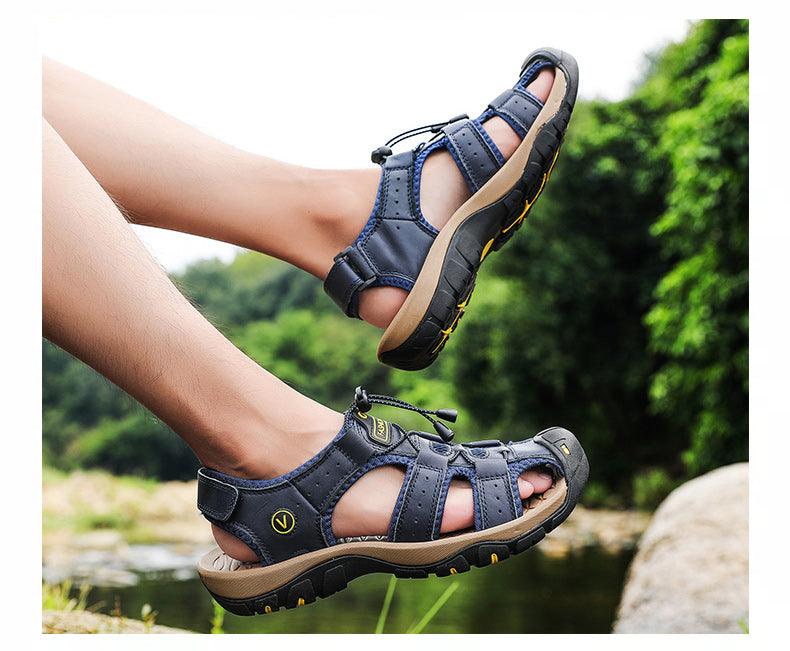 Men’s Breathable Closed Toe Sandals Beach Hiking Aqua Water Shoes