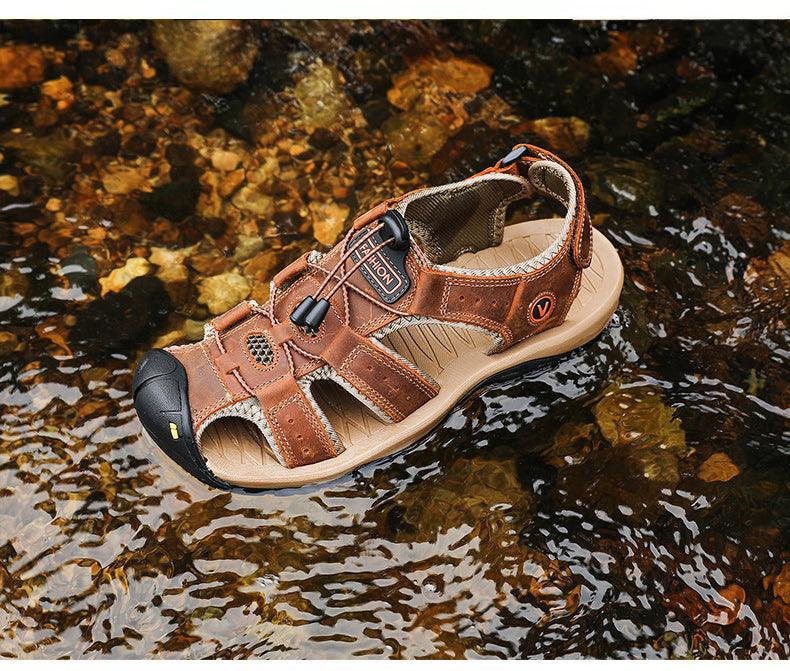 Men’s Breathable Closed Toe Sandals Beach Hiking Aqua Water Shoes