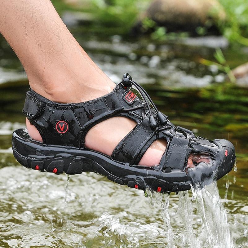 Men’s Breathable Closed Toe Sandals Beach Hiking Aqua Water Shoes